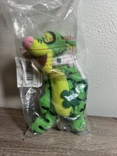 Disney Pooh 9  March Tigger St Patrick's Day Mini Bean Bag Plush Stuffed Toy NEW