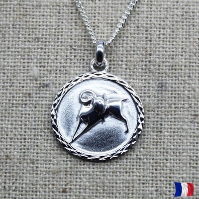 Widder Anhänger 925 Silber Halskette Sternzeichen Unisex Schmuck Astrologie Geschenk