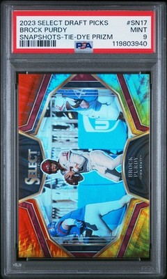 Brock Purdy 2023 Panini Select Snapshots Tie Dye /25 PSA 9 POP 3 Iowa State