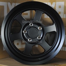 17x8.5 5x127 5x5 9six9 Six-1 Matte Black Te 6 Spokes Deep Lip Truck 4 Wheels Set