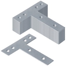 20 Pack T Shape Mending Plate, 5" x 5-1/8" Repair Tie Straps Corner Bracket, ...