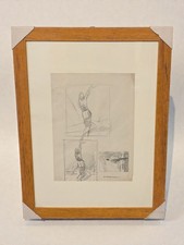 Quadro originale DUDOVICH Marcello - Studio di vignette - firmato