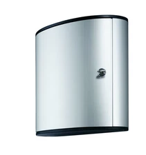 Locking Key Cabinet, 36-Key, Brushed Aluminum, Silver, 11.75 x 4.63