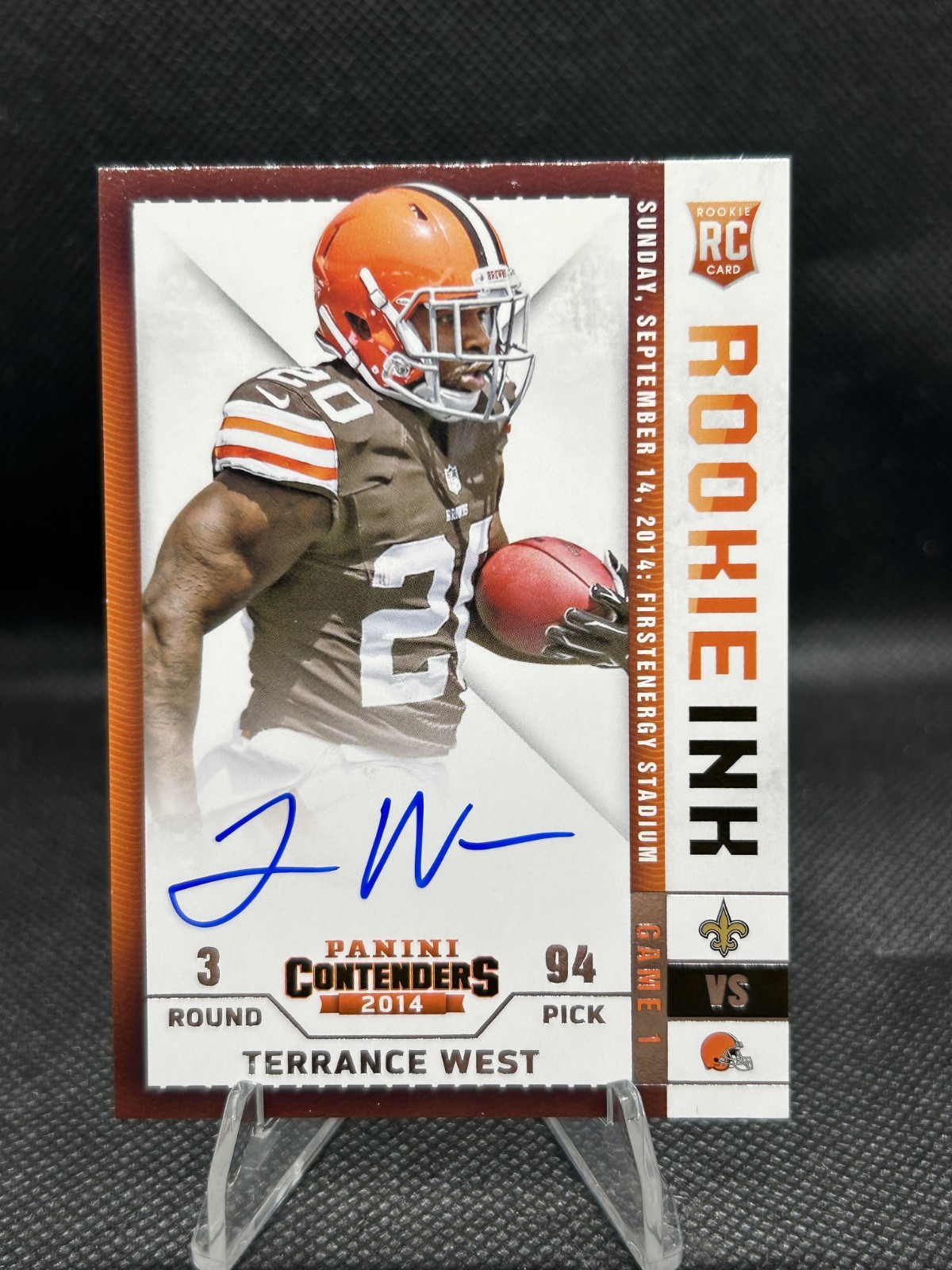Terrance West Panini Contenders Rookie Ink Rookie Premiere #RRITW Base
