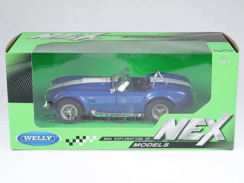 Shelby Cobra 427 1965 azul coche en miniatura 24002 Welly 1/24 - Imagen 7 de 7