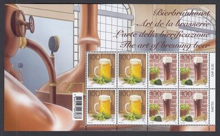SCHWEIZ MiNr. 2620/2621 Bierbraukunst (2019) Kleinbogen postfrisch/