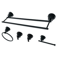 Kingston Brass BAH821318478 Concord 5 Piece Bathroom Package - Black