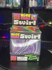 Authentic NeeDoh Nice Cube Swirl in Purple White