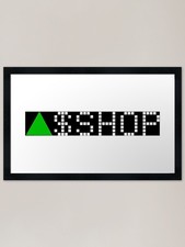 Shopify Stock Ticker Green - White  Framed Wall Art Poster Canvas Print Picture