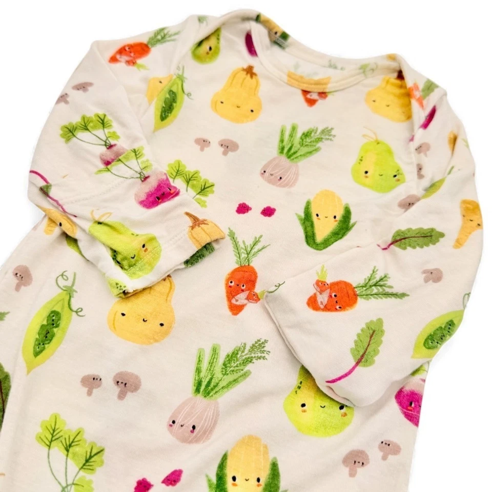 Angel Dear Baby Veggie Life Vestido de Dormir Anudado 0-3M Bambú Viscosa Modal Lujo Foto 3 de 4