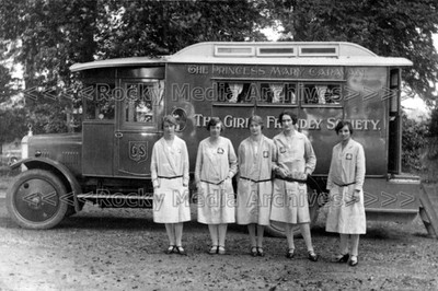 nyy-36 Princess Mary Wohnwagen, Girls Friendly Society, unbekannter Ort. Foto