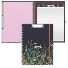 Spiral Clipboard Folio with Refillable Lined Notepad, 14.5 x 9.8 in,