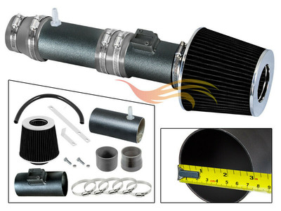 BCP RW GREY For 09-13 Pilot/Ridgeline & 07-13 Odyssey/MDX Air Intake Kit+Filter