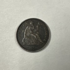 1861 Seated Liberty Half Dime / VF+