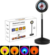 USB Sunset Lamp LED Rainbow Night Light Projector Photography Wall Atmosphere UK