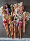 Lot Of 10 Vintage 1980’s And 1990’s Barbie Dolls In Bikinis Beach With Jewelry