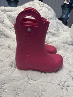 Crocs Toddler Handle It Rain Boots, Pink J2