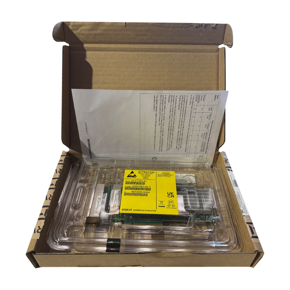 New Quad Port 10GbE RJ45 Marvell Fastlinq PCIe x8 Ethernet Adapter w/ Brackets - Image 3 of 4