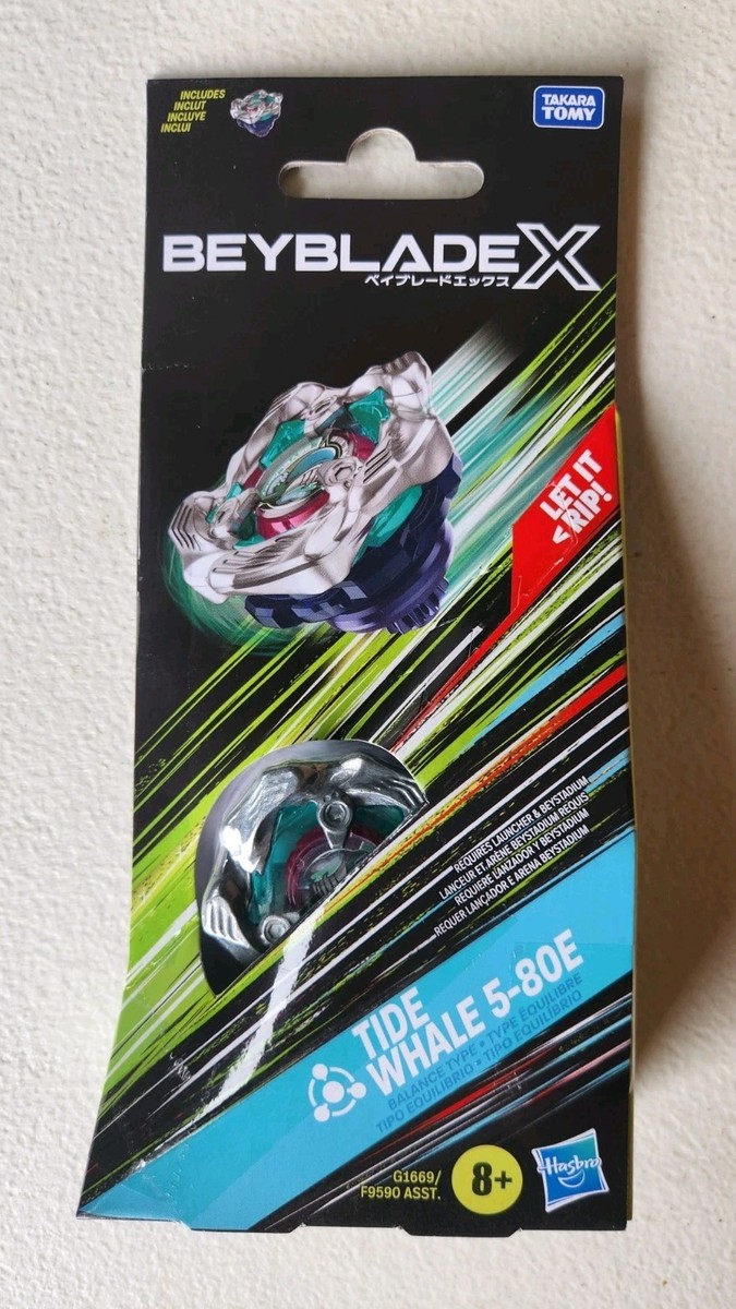 Sealed Tide Whale Wave 5-80E Elevate Beyblade X Takara Tomy Hasbro