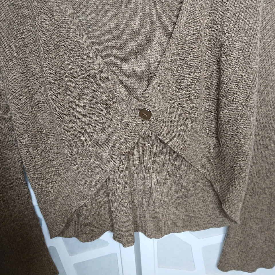 Cárdigan Apostrophe manga ancha botón único profundo en V para mujer XL Boho Hippie Foto 3 de 4