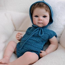 Lifelike 18" Reborn Baby Dolls Full Vinyl Body Adorable Chubby Toddler Girl Doll
