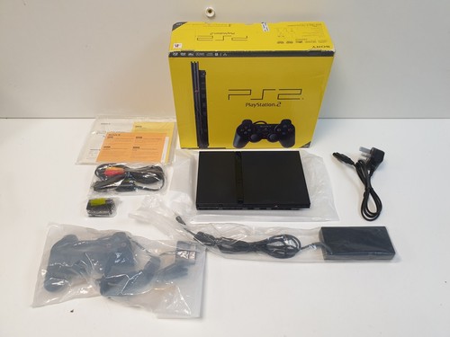 Sony PlayStation 2 PS2 Slim SCPH-70003 Boxed Charcoal Black Console Bundle