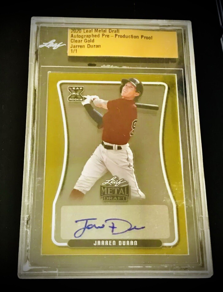Jarren Duran RC Auto SP 1/1•Autograph•GOLD•Rookie Card•Pop 1