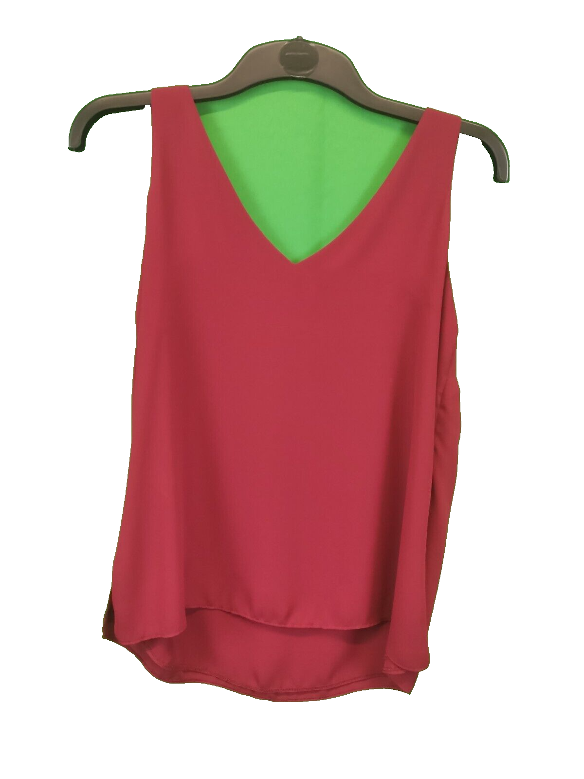 Wallis Petite Sleeveless Blouse UK Size 8 Deep Red Sequined