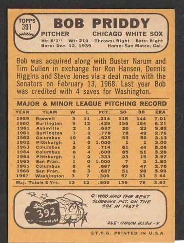 1968 Topps Baseball Cards Scegli una carta a scelta 295-660 EX X-MT 1/25 Set Break - Foto 171 di 490