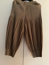 PLEATS PLEASE Issey Miyake Women's Sarouel Pants Slacks Balloon Champagne Size 2