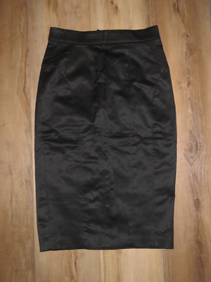 40号【DOLCE&GABBANA】スカート Dolce Gabbana D&G Black Pencil Skirt Silver Zipper Size 40 RN