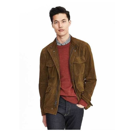 BANANA REPUBLIC MODERN SUEDE JACKET 