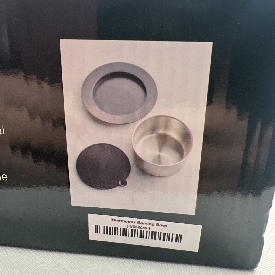 Thermomix VORWERK Round Serving Bowl Stainless Steel Silver w/Black Lid 2.2L eBay