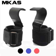 Weight Lifting Hook Grips With Wrist Wraps Hand-Bar Wrist Strap Fitness Hook