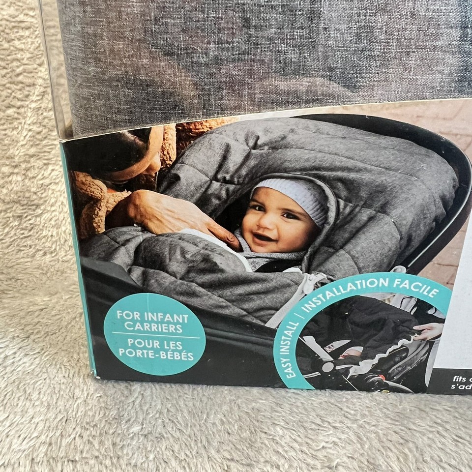 JJ Cole Car Seat Cover Heather Grey Infant Carrier Winter Warmth New in Box eBay