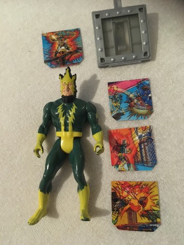Marvel 1984 Electro figure+4 custom holograms 4 inch vintage