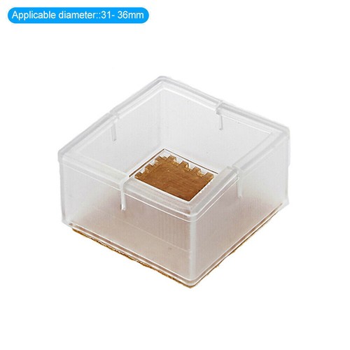 4-32x Chair Leg Floor Protectors Square Round Furniture Leg Cap Table Feet Cover - Picture 11 of 12