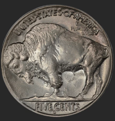 1937-D NGC MS66 Three Legged 3 Legs Buffalo Nickel 5C