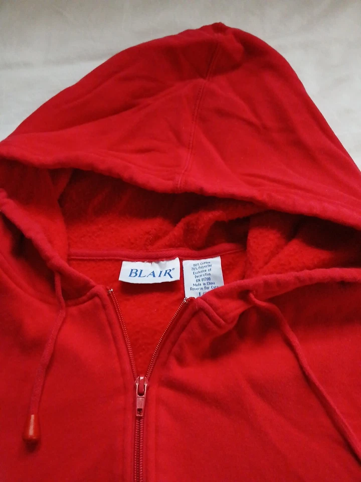 Vintage Blair Christmas Sweater L Red Long Sleeve Huddle Packets Red Soft Top Wo - Image 3 of 4