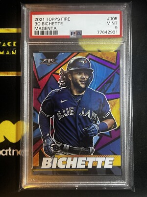 2021 Topps Fire magenta #105 Bo Bichette  psa9 Blue Jays   /25  