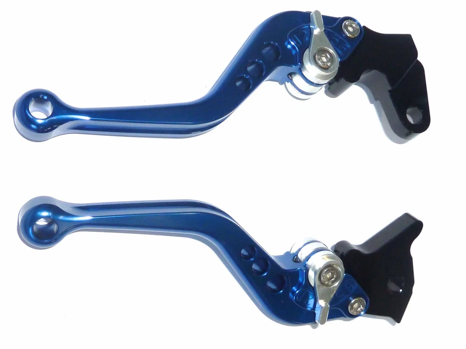 JUEGO PALANCAS FRENO Y EMBRAGUE AZUL CORTO YAMAHA RD400 1976 - 1979 PISTA CARRETERA S1z Foto 3 de 4