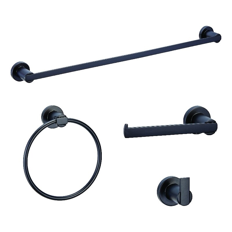 Design House Eastport Metal Bathroom Accessory Kit in Matte Black 4Piece eBay