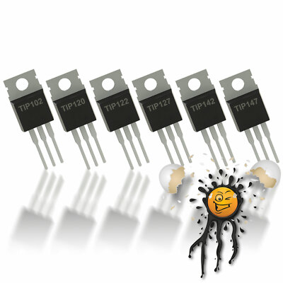 2 Stück TIP102 TIP120 TIP122 TIP142 NPN TIP127 TIP147 PNP Darlington Transistor