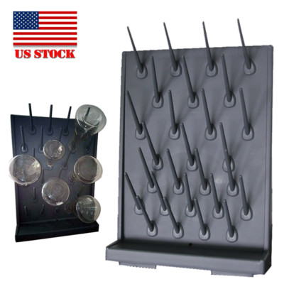 Mounted/Tabletop PP Flask Breaker Test Tube Drying Rack 27 Detachable Pegs Labs 