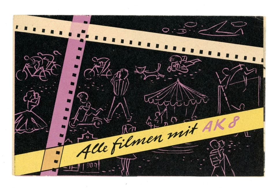 VEB Kamera- und Kinowerke Prospekt AK8 Filmkamera Broschüre von 1959 (Y2480 - Bild 1 von 1