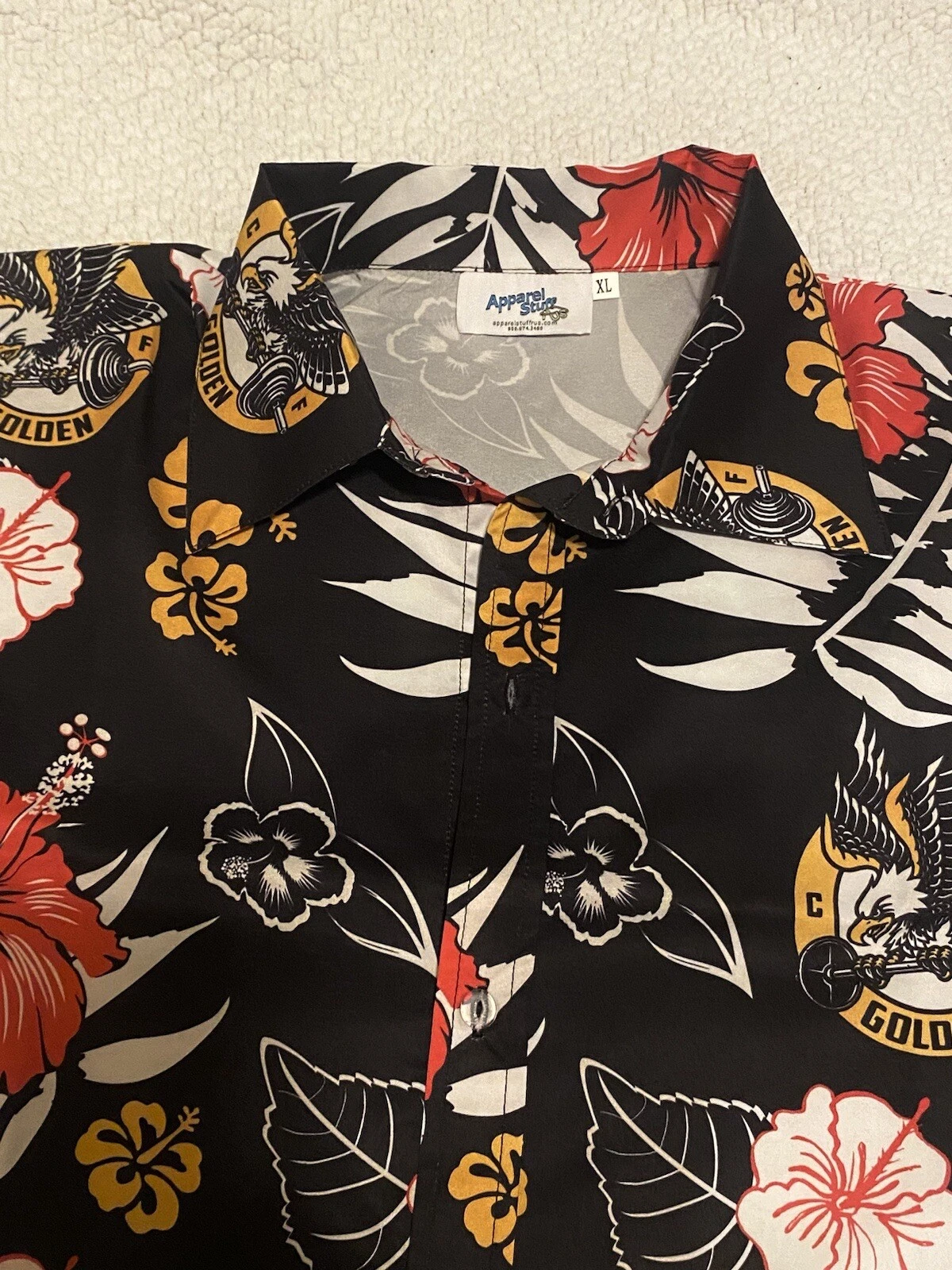 Hawaiian Floral Shirt Apparel Stuff R Us Graphic Mens Size XL Multicolors CF