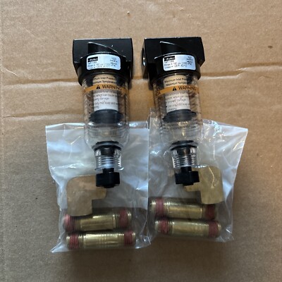 Lot of 2 Parker 14F11BB Compressed Air Filter: 1/4'' NPT Port 150 PSI
