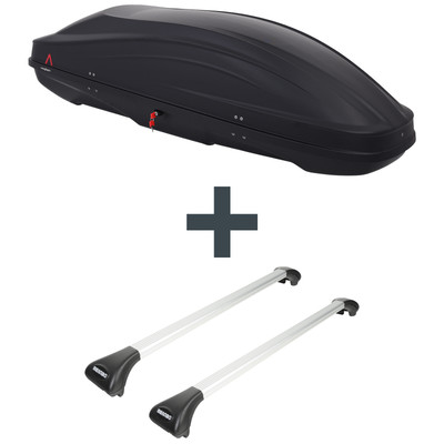 Dachbox G3 Spark + Dachträger Menabo Ariete für Peugeot Partner  NEU komplett