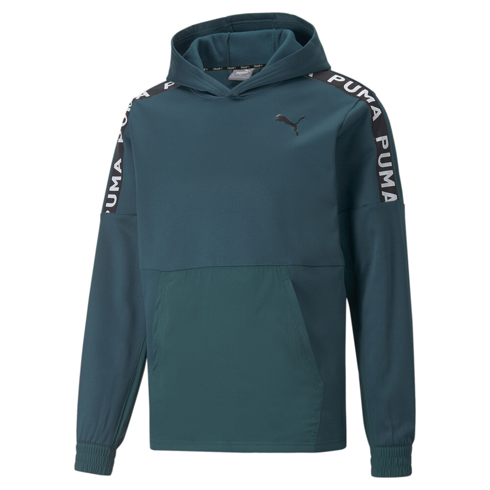 Пуловер Puma Pwrfleece с капюшоном для тренировок, мужская повседневная спортивная верхняя одежда размера XS
