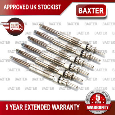 Baxter 6X FOR BMW 7 SERIES 730 D E65 3.0 (2003-) DIESEL HEATER GLOW PLUGS FULL S